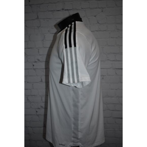 Adidas Gym Shirt Jersey Mens Size Medium Soccer PrimeGreen Polyester Performance - Picture 4 of 6